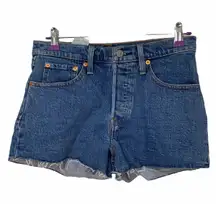 Levi 501 high waisted cut‎ off shorts size 27 W NWT