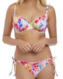 FREYA Bikini Neon Floral Endless Summer Bottoms XS Top 30D New with Tags