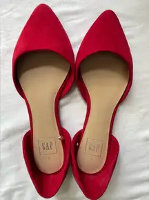 Gap New D’orsay Red Women's Casual Pointed Toes Flats