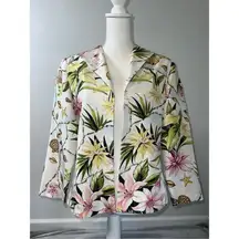 Women’s SILK Seashell Beaded Beach Blazer SMALL