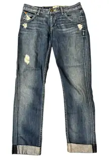 Hudson Jeans Women's Straight Leg in Distressed Blue