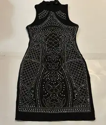 Women's Dress Studded Bodycon Formal/Party Small Clubwear Rhinetone Sexy