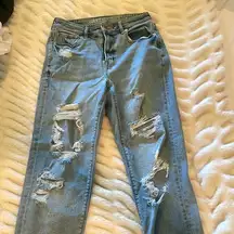 distressed mom jeans