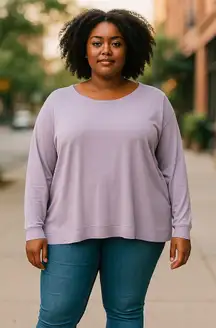 Torrid Athleisure Long Sleeve Lattice Back Top‎ size 2