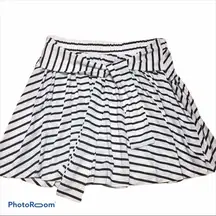 Double Zero tie front striped skirt