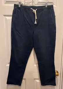 Buffalo David Bitton Women's Blue Denim Joggers‎ Elastic Waist Drawstring