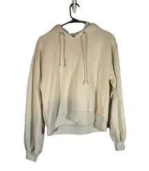 Abercrombie & Fitch Beige Long Sleeve Hooded Pullover Sweatshirt Women Sz XS