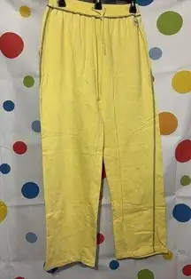 Vintage Oleg Cassini Sport Sweat Pants Size S/M Yellow 🍋🍒