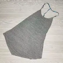 Vintage lucky brand shirt / dress / beach cover up beaded spaghetti strap outfit