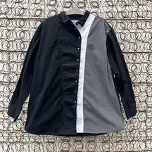 90s Wrangler For Women Pioneer Cowgirl Western Stripe Brushpopper Shirt 3X VOLUP