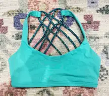Lululemon Womens Free To Be Bra Size 4 Athletic Sports Yoga Outdoors Teal