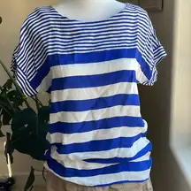 Banana Republic cute beach striped boxy rayon top