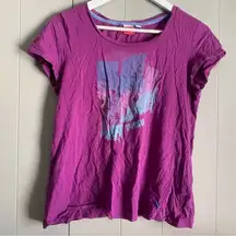 Puma Purple Graphic Tee Shirt L