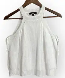 Lulu's Chic White Tie Side Halter Tank Top