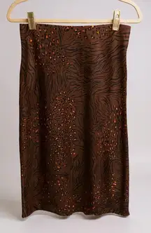 ASTR the Label‎ Brown Leopard Zebra Print Mini Skirt Womens Size S
