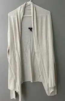 Women’s Gap Oatmeal Beige Draped Open Front Cardigan Small