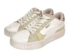 Puma Size 7.5 Cali Star Felin Leopard Shoes Womens White Beige Low Top Sneakers