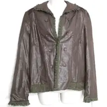 Urban Mango Brown Shimmer Jacket Size M NWT Lace