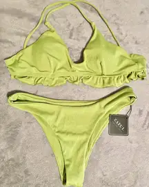 Ruffled & Ribbed Bikini