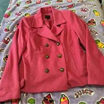 The Limited Double-Breasted  Wool Barbiecore Coat Business Casual Blazer