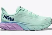 Hoka Women's Arahi 6 Mint and Lavender Running Shoes