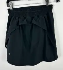 Lululemon Hotty Hot High-Rise Skirt Womens Size 2 Black Tennis Yoga Lined Skort