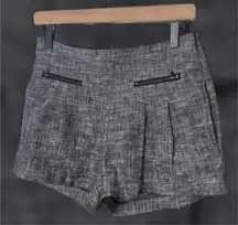 LOFT Tweed Flat‎ Front Shorts Size 0 Gray