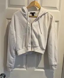 Forever 21 White Fleece Jacket
