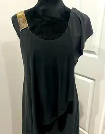 Betsy Adam’s size 6 black two tiered dress cocktail dress F40