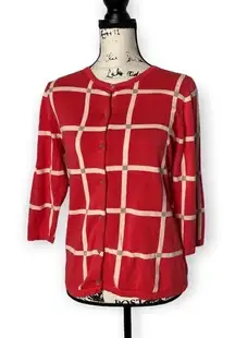 Coldwater Creek SZ S pink and white cardigan