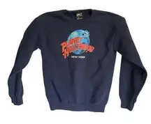 Planet hollywood unisex size small new york crewneck sweatshirt blue world men