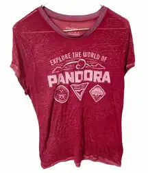 Disney Parks Womens XL Pandora‎ Burgundy Burnout Crewneck Shirt