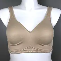Playtex 18 Hour Back & Side Smoothing Wireless Bra 4049 Size 38D Beige Tan
