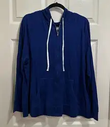 Women’s Old Navy Full Zip Up Hooded Jacket Lightweight Blue Size XXL