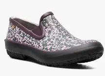 BOGS Women's Patch Slip-on-Spotty Rain Shoe in Burgundy Multi