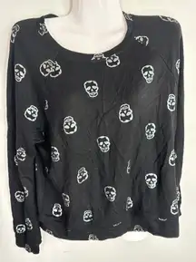 For The Republic Women's‎ Skull Print Long Sleeve Sweatshirt Estimated MEDIUM