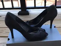 Apt 9 black peep toe heels‎ size 9