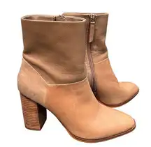 Aldo brown faux leather booties