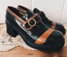 Zodiac Vintage  Dark Academia Clunky Platform Loafers