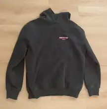 White Fox green Sweatshirt with Pink Logo