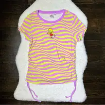 The Simpsons Lisa Simpson Embroidered Ruched Tee