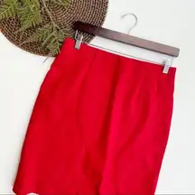 J Jill Women’s Skirt Red Pull On Stretch Pencil Small