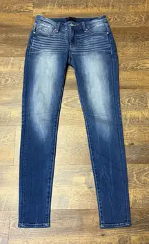 Buckle Black Fit No 53 Skinny Jeans Womens Size 27x32 Blue Denim Stretch