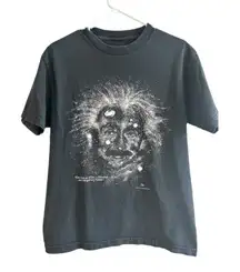 Vintage 1993 Albert Einstein Glow in the dark Galaxy Graphic T Shirt Size Medium
