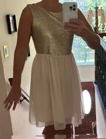 NWT Maison Jules Woman’s Beige Dress, Sz L