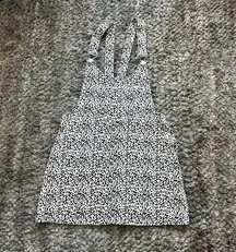 Leaped print overall dress