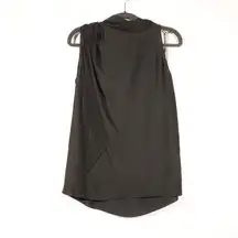 NWT Halston Office Casual Sleeveless Black Top Size 6