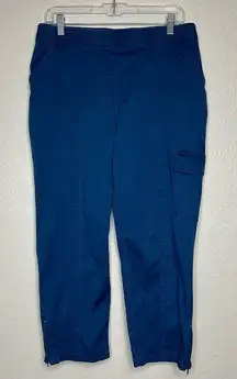 Chico’s Cotton Lyocell Blend Soft Washed Cargo Zip-Hem Crop Pants