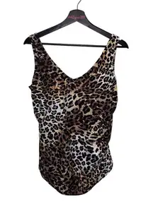 NWT Swimsuits For All Swimsuit Leopard Print Size 18