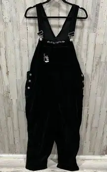 VTG Disney Mickey Mouse pants velvet Bib Overalls jumpsuit romper Size L